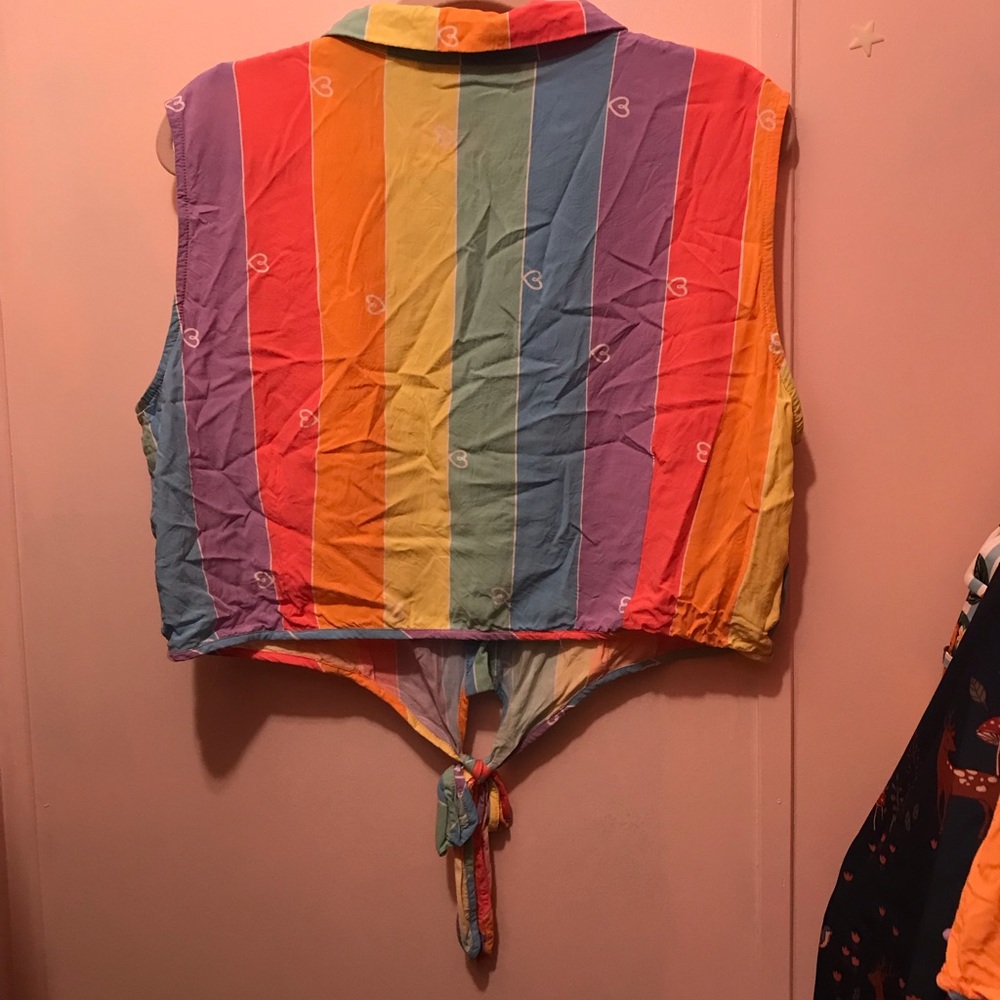 Modcloth Collectif Prismatic Tie Front Blouse - Picture 6 of 11